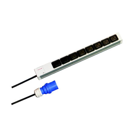 IEC socket strip, 8x IEC C19, 19"