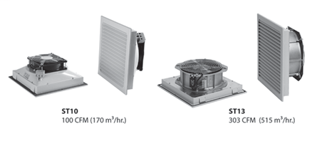 Product image for Hoffman ST1316414 IP54 Thin 13" Filter Fan 115V 7035