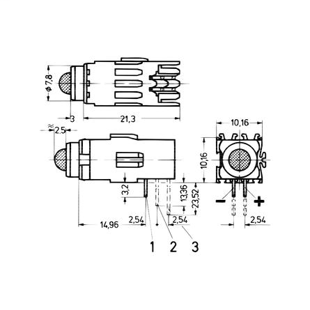 Single LED, long type,  5 mm