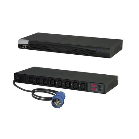 Telemonitored and remote‐controlled PDU in 19" case, 8x IEC C13