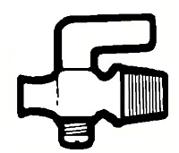 1/4 Inch (in) Male Pipe Thread Air Cocks Polished Brass - Straight Nose To Pipe - Lever Handle - Round Shoulder