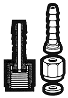 3/8 Inch (in) Hose Inner Diameter Air Line Hose Fitting - Hose Barb to Female Pipe Gasket Seat - Swivel