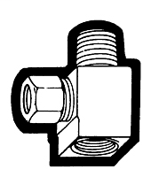 Tube to Female X Male Pipe Run Service Tee Adapter