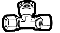 Tube to Female Pipe Drop Tee Adapter