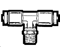 1/2 Inch (in) Tube Outside Diameter D.O.T. Push-to Connect Fitting - Tube to Male Pipe Drop Tee Adapter