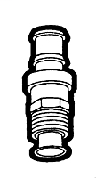 3/16 Inch (in) Tube Outside Diameter Push-On Fitting - Hose Barb to Male Inverted Flare Swivel