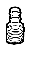 3/8 Inch (in) Hose Inner Diameter Push-On Fitting - Hose Barb to Male Pipe