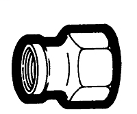 3/8 Inch (in) Female Pipe Thread Size Yellow Brass Pipe Fitting - Reducing Female Pipe Coupling