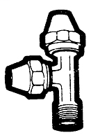 3/8 Inch (in) Tube Outside Diameter S.A.E. Flare Fitting-Assembled with Short Rod Nuts - Tube to Male Pipe Run Tee Adapter