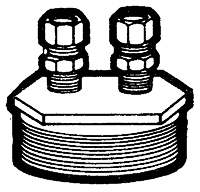 3/8 Inch (in) Tube Outside Diameter Brass Specialties - Duplex Bushing with Compression Fitting