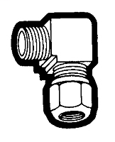 3/8 Inch (in) Tube Outside Diameter Nylon Tube Air Brake Compression Fitting - Tube to Male Pipe Elbow Adapter