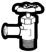 1/2 Inch (in) Male Pipe Thread Truck Valves - Hose to Male Pipe Angle Valve