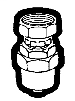 1/2 Inch (in) Hose Inner Diameter Reusable Air Brake Hose Ends - Coupling Body Only - Swivel End