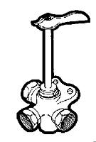 3/8 Inch (in) Female Pipe Thread Size Three & Four Way Valves - Four Way Long Handle Pipe Valve All Ports Without Click