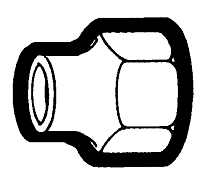 5/16 Inch (in) Tube Outside Diameter S.A.E. (Society of Automotive Engineers) Flare Fitting - Long Forged Nut