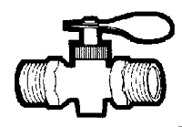 1/4 Inch (in) Male Pipe Thread Solid Bottom Valves- O-Ring Sealed - Male Pipe to Male Pipe Straight Shutoff