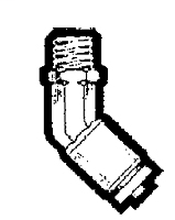 3/8 Inch (in) Tube Outside Diameter D.O.T. Push-to Connect Fitting - Tube to Swivel Male Pipe 45º Elbow Adapter
