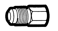 3/8 Inch (in) Tube Outside Diameter Gas Appliance Style Fitting - Flare to Female Pipe Straight Adapter - Steel