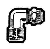 3/8 Inch (in) Tube Outside Diameter Poly-Hold Compression Fitting-Captive Plastic Sleeve Fitting - Tube to Male Pipe Elbow Adapter