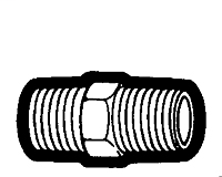 3/8 Inch (in) Hose Inner Diameter Reusable Air Brake Hose Ends - Hose to Pipe Swivel Adapter End