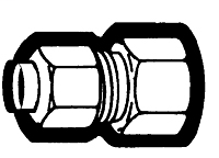 1/2 Inch (in) Tube Outside Diameter Captive Brass Sleeve Compression Fitting - Tube to Female Pipe Straight Adapter