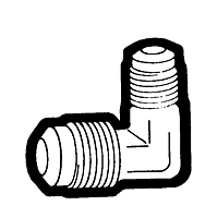 1/2 Inch (in) Tube Outside Diameter S.A.E. (Society of Automotive Engineers) Flare Fitting - Reducing Elbow Union