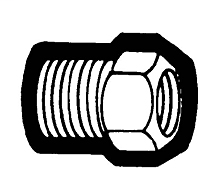 1/2 Inch (in) Female Pipe Thread Size Yellow Brass Pipe Fitting - Male Pipe to Female Pipe Hexagonal Bushing