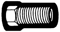3/8 Inch (in) Tube Outside Diameter Inverted Flare Fitting - Steel Long Nut