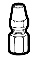 5/16 Inch (in) Tube Outside Diameter Long Nut Compression Fitting Assemblies - Tube to Female Pipe Straight Adapter