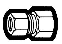 5/16 Inch (in) Tube Outside Diameter Delrin Sleeve Compression Fitting - Tube to Female Pipe Straight Adapter