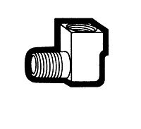 1/4 Inch (in) Tube Outside Diameter Double Compression - Tube to Male Pipe Elbow Adapter