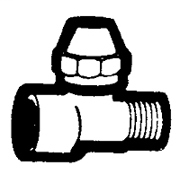 1/4 Inch (in) Tube Outside Diameter S.A.E. Flare Fitting-Assembled with Short Rod Nuts - Tube to Female X Male Pipe Run Service Tee Adapter