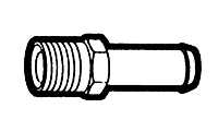 3/8 Inch (in) Hose Inner Diameter Beaded Hose Barbs - Automotive Fuel Line Style - Hose Barb to Male Pipe