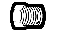 3/16 Inch (in) Tube Outside Diameter Inverted Flare Fitting - Steel Standard Nut