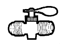 3/8 Inch (in) Tube Outside Diameter S.A.E. Flare Straight Shutoff