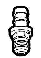 3/8 Inch (in) Hose Inner Diameter Push-On Fitting - Hose Barb to Male S.A.E. Flare