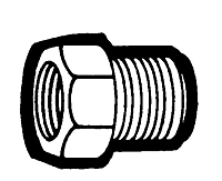 5/16 Inch (in) Tube Outside Diameter Inverted Flare Fitting - Inverted Flare Seat to Inverted Flare Male Conversion Adapter