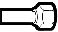 3/8 Inch (in) Tube Outside Diameter S.A.E. Flare Fitting - Swivel Flare to Sweat Straight Adapter
