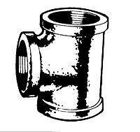 1-1/2 Inch (in) Female Pipe Thread Size Domestic Cast Red Brass Pipe Fitting - Female Pipe Tee