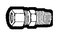 1/8 Inch (in) Tube Outside Diameter Collet Sleeve Compression Fitting - Tube to Male Pipe Straight Adapter