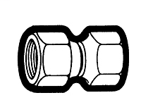 1/4 Inch (in) Tube Outside Diameter S.A.E. (Society of Automotive Engineers) Flare Fitting - Swivel Forged Nut