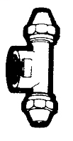 3/8 Inch (in) Tube Outside Diameter S.A.E. Flare Fitting-Assembled with Short Rod Nuts - Tube to Female Pipe Drop Tee Adapter