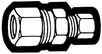 5/8 Inch (in) Tube Outside Diameter Plated Compression Supply Fitting - Reducing Straight Union - Plated