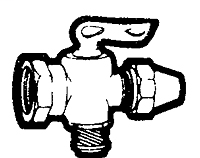 1/2 Inch (In) Female Pipe Thread Size Shutoffs - S.A.E. Flare to Female Pipe Straight Ground Seat