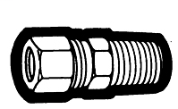 5/16 Inch (in) Tube Outside Diameter Delrin Sleeve Compression Fitting - Tube to Male Pipe Straight Adapter