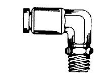 1/4 Inch (in) Tube Outside Diameter Industrial Push-To-Connect Fitting - Tube to Swivel Male Pipe Elbow Adapter