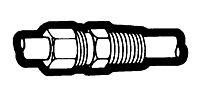 3/8 Inch (in) Tube Outside Diameter Standard Nut Compression Fitting - Tube to Male Pipe Straight Adapter - Drilled Thru (Slip Style)