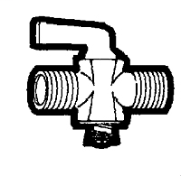 1/8 Inch (in) Male Pipe Thread Shutoffs - Male Pipe to Male Pipe Straight Ground Seat