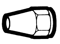 1/2 Inch (in) Tube Outside Diameter S.A.E. Flare Fitting - Long Rod Nut