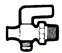 3/8 Inch (in) Male Pipe Thread Air Cocks Polished Brass - Straight Nose To Pipe - Lever Handle - Hexagonal Shoulder